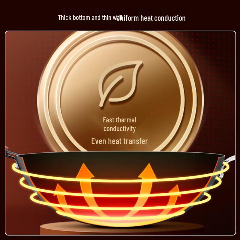 SUPOR 30cm Titanium Non-Coated Iron Wok