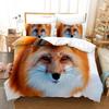 Fox 3D Animal Theme 3D Duvet Cover Bedding Set Comforter Linen Pillowcases Home Decor Single Double Twin King Queen