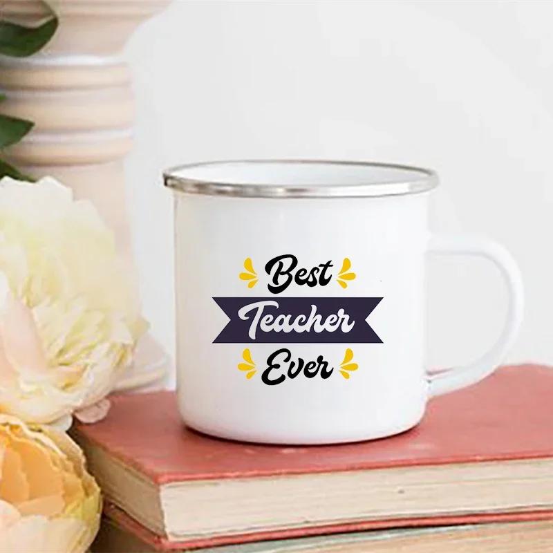 Teacher Mode Off Print Enamel Mug Cup for Coffee Original Coffee Cups Drinkware Unusual Mugs Personalized Funny Beer Travel Cute