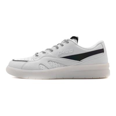 Li Ning 937 Deluxe Low Fog City Trend Absorção de Choque Antiderrapante Resistente ao Desgaste Tênis de Basquete Retrô de Cano Baixo Masculino tênis Branco Preto AGBR099-2