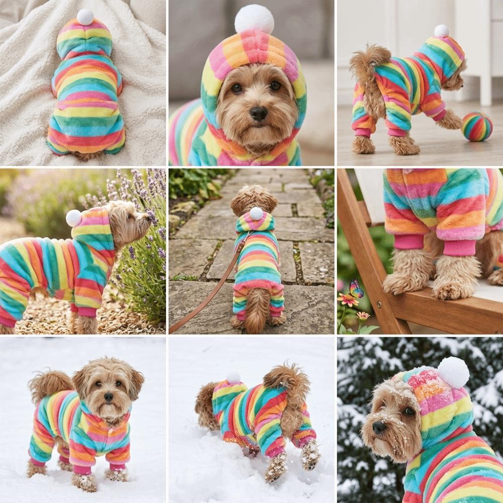 

Thick Padding Dog Warm Apparel Stretchy Fabric Thick Pet Jacket Post Surgery Care S
