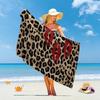 Wild Leopard Lip Print Beach Towel Single Sided 2D Print Trendy Quick Dry Towel Home Bathroom Pool Beach Vibe Decor Travel Towel
