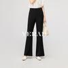 YERAD Women's Black Flare Suit Pants