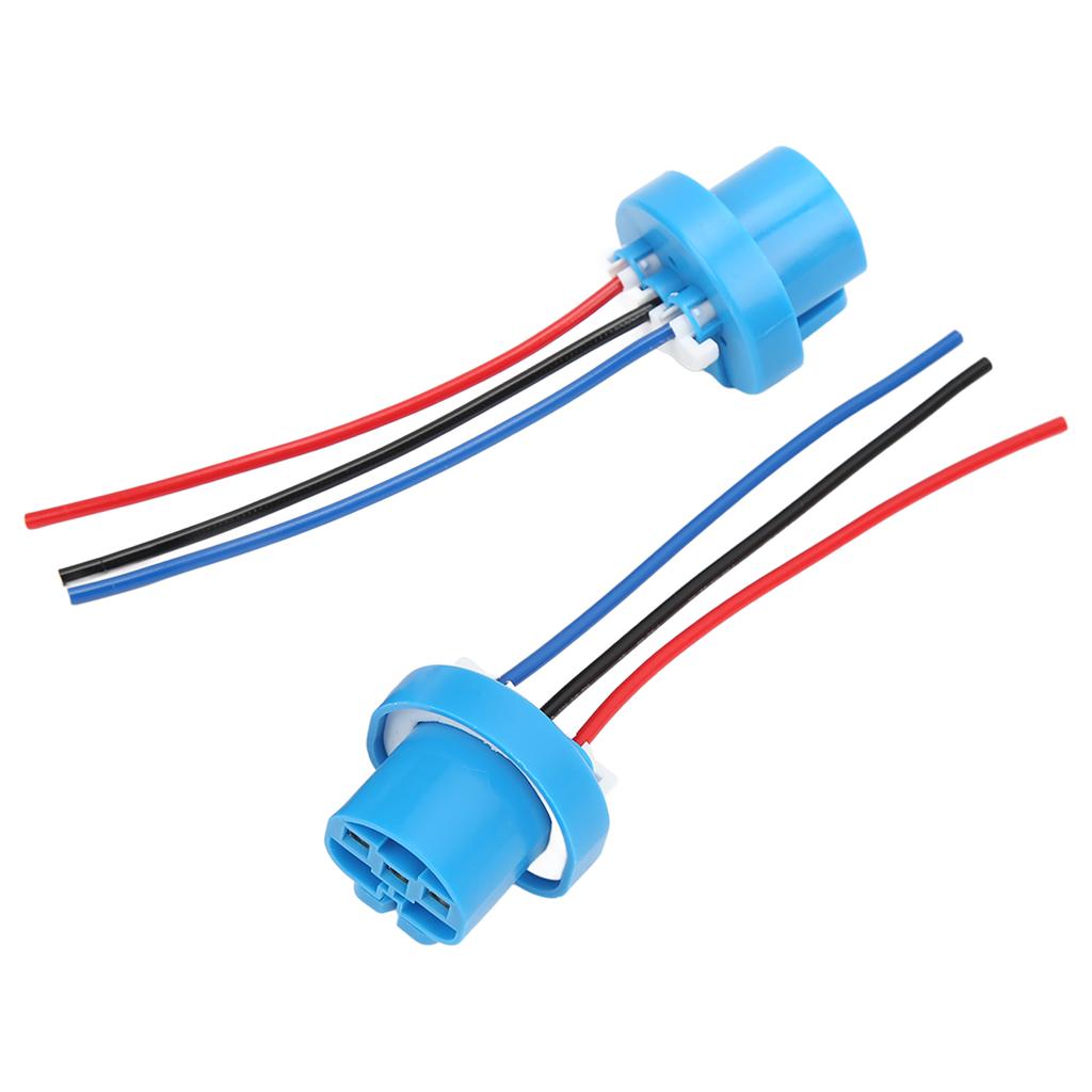 2Pcs Brake Light Socket Female Head Lightweight Compact Convenient Practical Pigtail Light Socket