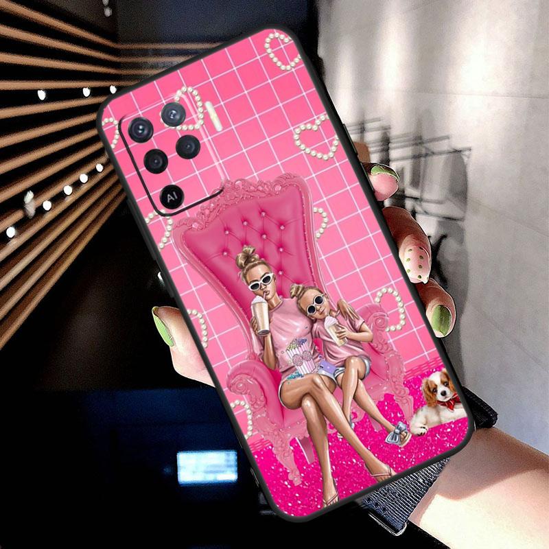 Super Mom Baby Girl Son Daughter Case For Oppo A78 A98 A18 A38 A58 A60 A80 A40 A77 A57 A17 A74 A54 A94 A96 A76 A16 A15 A5 Pro