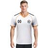 Custom Football Jersey with Logo Name Number Personalized Soccer Jerseys White Gold Soccer Team Shirt for Men Kids Women Fan