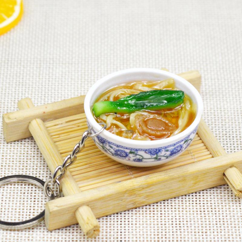 Kids' Mini Kitchenware: Noodle Bowl Keychain Fun Toy & Student Souvenir
