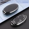 5-Button Key Fob Cover For Hyundai 2024-2025 Tucson Elantra Santa Fe Kona Sonata IONIQ, Protective Case With Anti-Loss Keychain, Black
