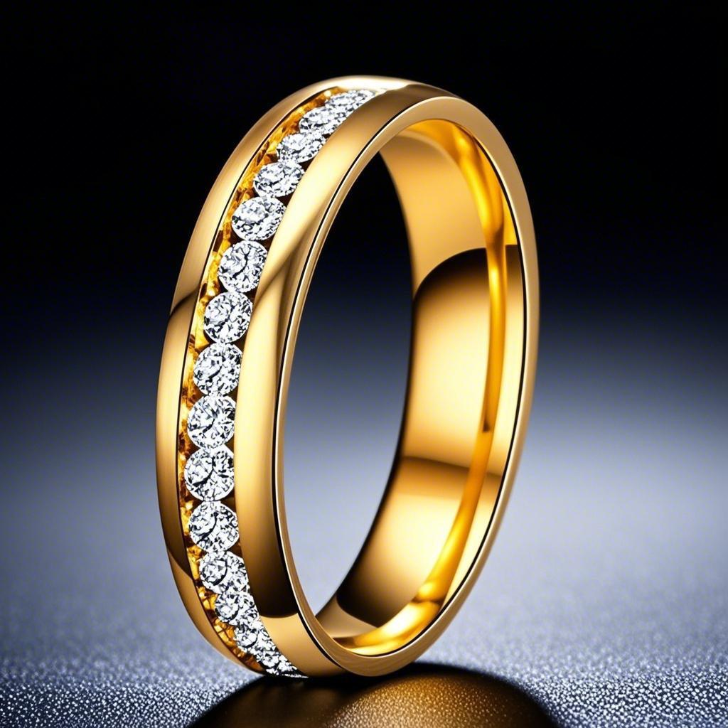 Špičkový dámský prsten z nerezové oceli s diamanty - Lehký luxusní titanový šperk