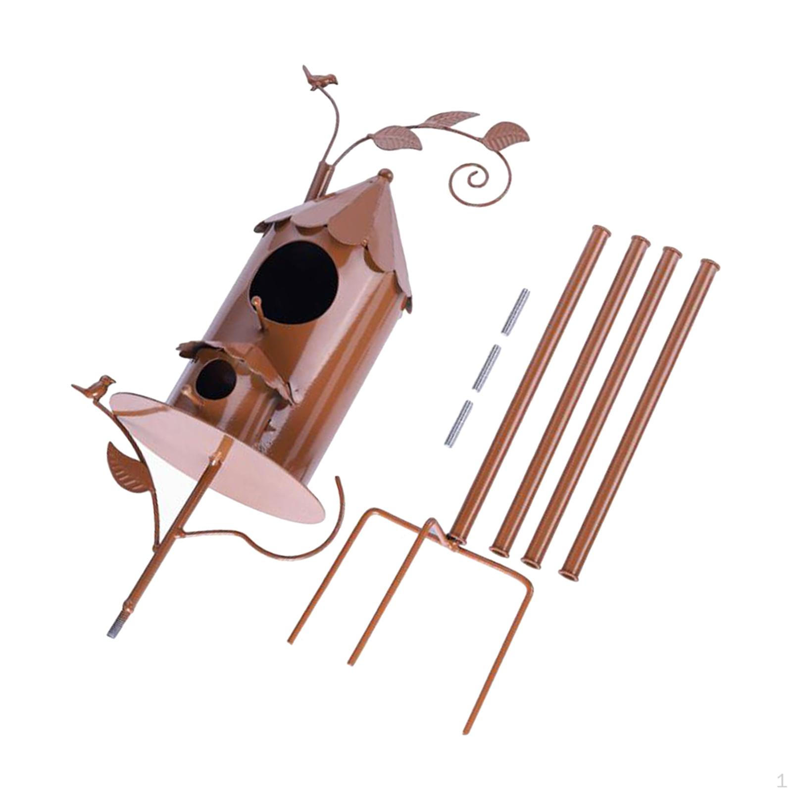 

Bird House Stake Garden Decoration Easy to Install Weather Resistant Outdoor for Patio