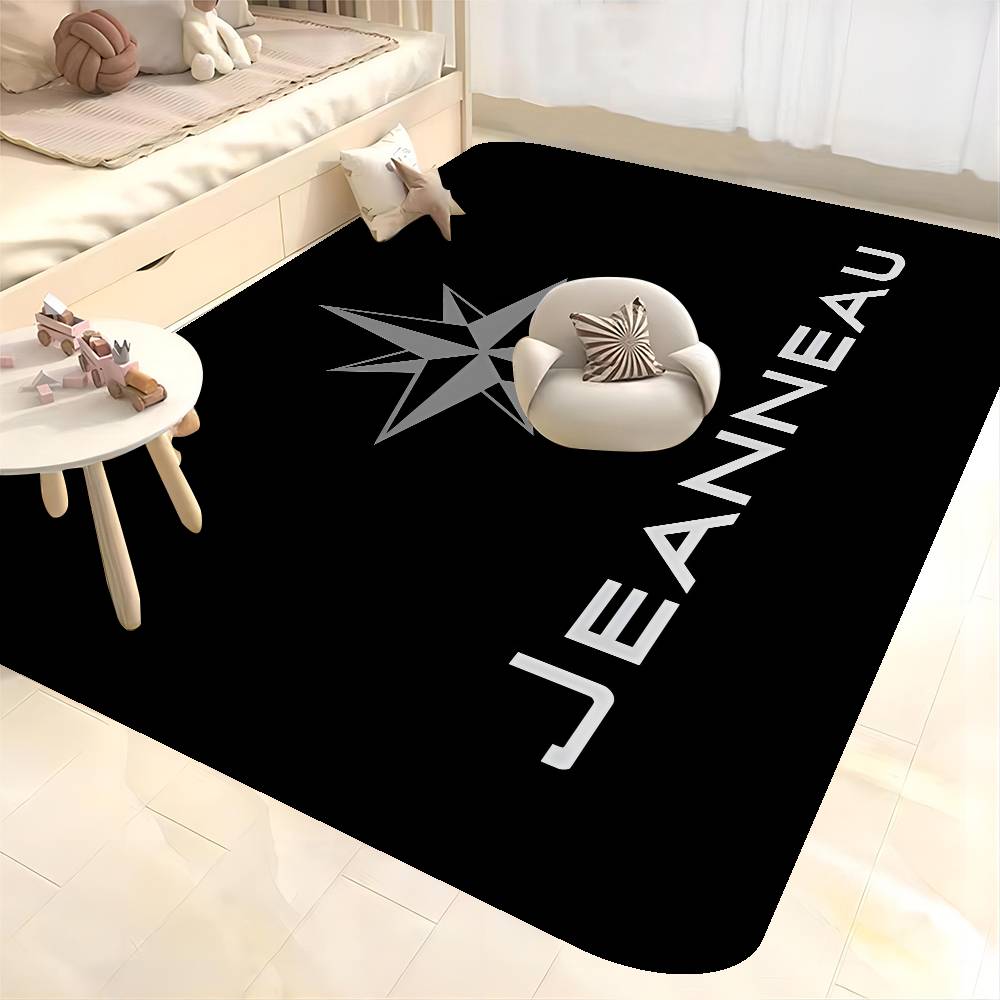 

JEANNEAU Logo Hallway Carpet Washable Non-Slip Living Room Sofa Chairs Area Mat Kitchen Doormat Area Rug 40x60cm