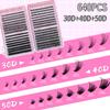 Diy Single Tuft Large Capacity Eyelash Book False Eyelashes 640 Tufts 30D40D50D Multiple Hair Eyelashes