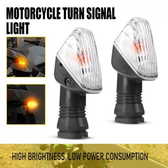 2X Front Rear Turn Signal Indicators Light For KAWASAKI KLR 650 08-17 Clear Lens