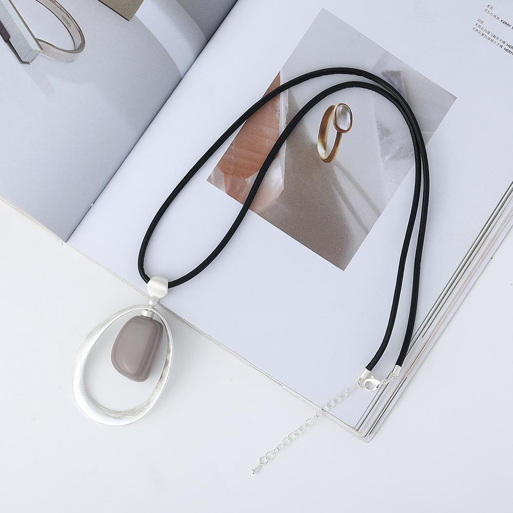 New women's necklace long high fashion retro personality trend pendant European and American