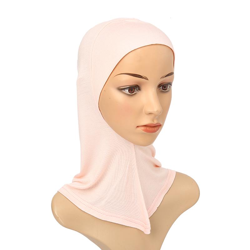 Muslim Full Coverage Undercap Women Cotton Jersey Hijab Elastic Bonnet Plain Underscarf Fashion Inner Headband Turban
