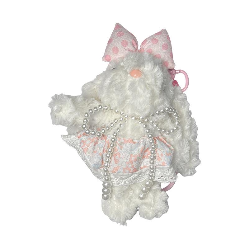 Lop-Eared Rabbit Plush Keychain: Cute Cartoon Pendant and Ornament