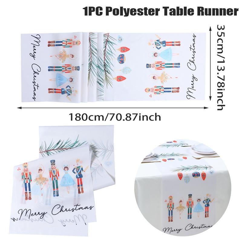 

Рождественская дорожка для стола Веселое рождественское украшение для дома 2024 Скатерть Рождественское украшение Навидад Натал С Новым годом Подарок 2025