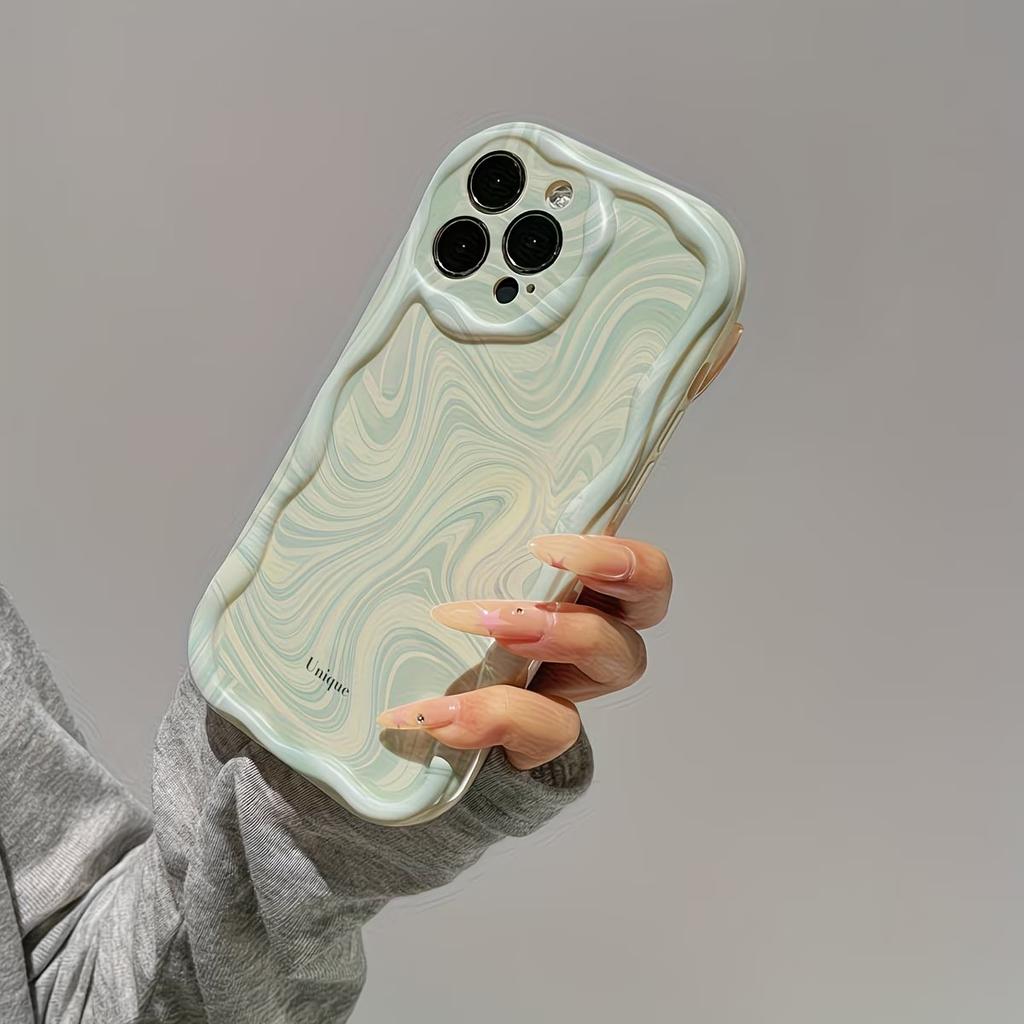 For Samsung Galaxy S26 S25 S24 S23 Ultra S22 Plus FE Case Simple Green White Ink Dyeing Phone Cover for A57 A37 A17 A56 A55 A16