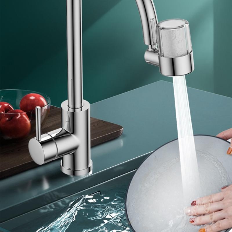 Kitchen Bathroom Faucet Filter Extenders 360 Swivels Aerator Filtration Copper Cores Accessory With 15 16Inch Sink