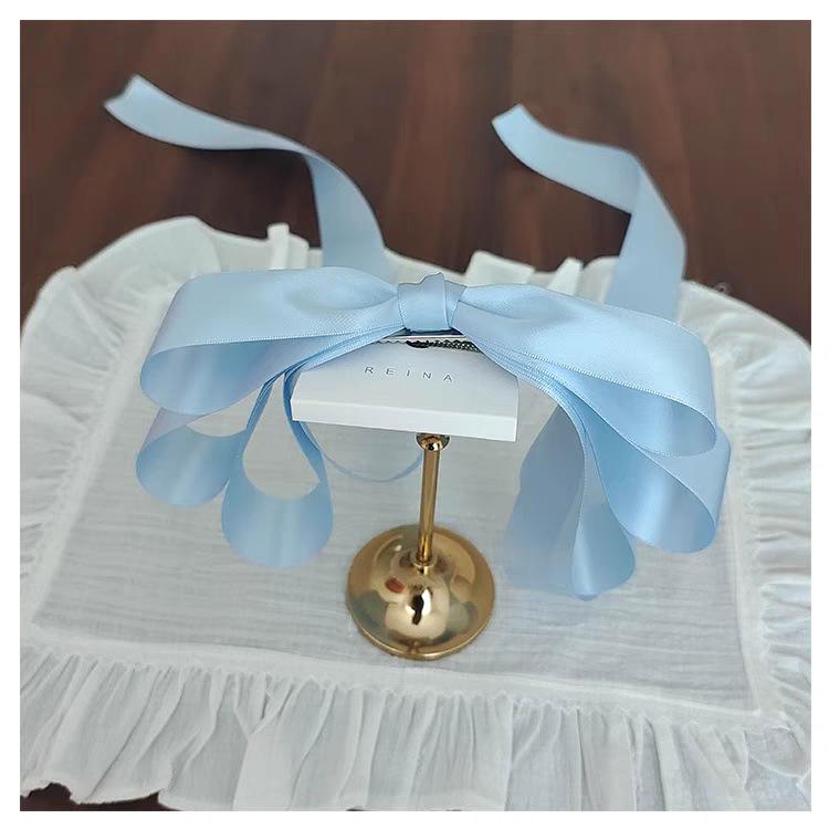 White Oversized Bow Hair Clip for Women - Fairy Bridal Hair Accessory and Photo Prop