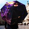 Moonlit Graveyard Undertaker Umbrella 8-Frame for Travel, Camping, Casual Lightweight Portable Umbrella, Essential for Every Family Holidays Gift