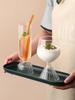 Colorful Vertical Grain Modern Bouquet Waist Glass Vase - Ice Cream Bowl Water Cup Champagne Cocktail Test Tube Wine Glasses