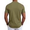 Camiseta Retro de Manga Corta para Hombre con Cordones en la Parte Delantera
