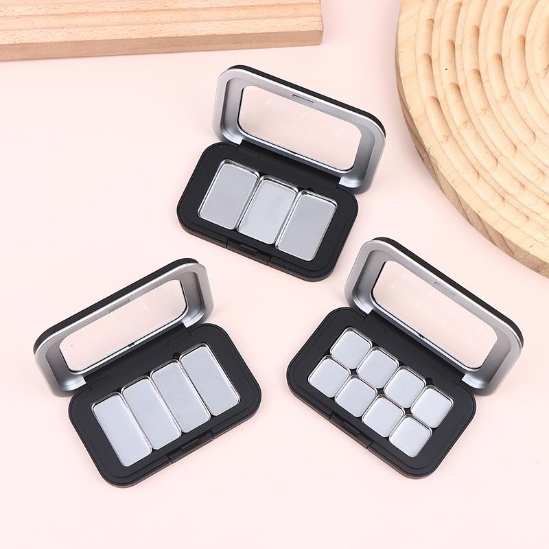 Empty Magnetic Cosmetics Palette With Mirror 1/2/3/4/6/8 Grids Iron Plate Eyeshadow Blusher Lipstick Diy Glitter Makeup Box
