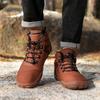 New Autumn and Winter Couple's Winter Men Hiking Boots High Top Warm Snow Boots, Wide Toe Shoes, Simple and Oil Resistant Design