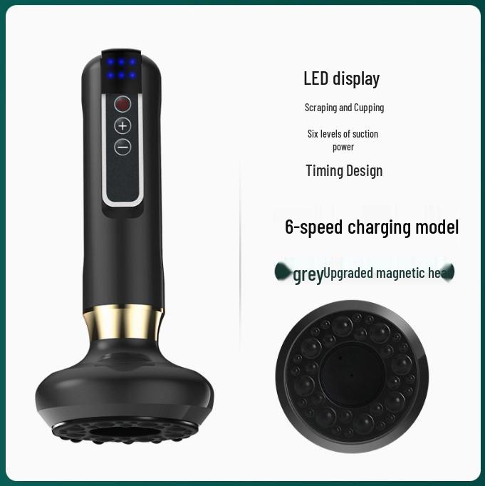 Smart Electric Guasha Cupping Device with Negative Pressure, Large Suction, and Bianstone Hot Compress