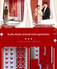 Complete Wedding Room Decoration Set: Curtains & Tassels for Bride's and Groom's Sides