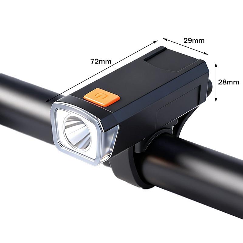 LED Bicycle Front Light Type-C Rechargeable Bicycle Headlight Road Bike Headlamp Easy To Install Cycling Accessories1/2PCS