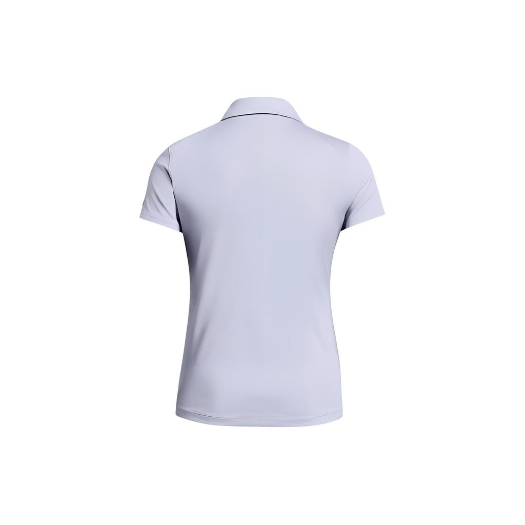 Under Armour Solid Color Casual Slim Fit Polo Shirt Women tops Light-Blue Purple 1383612-539