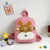 Cartoon kindergarten small schoolbag 3-6 years old boy and girl baby cute backpack fashionable contrasting color canvas children's backpack