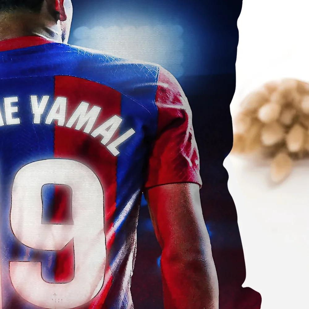 Football L-Lamine Number 19 Y-Yamal Pillow Case Square Pillow Bedroom Sofa Leisure Comfort Car Living Room Home Decoration 40X40