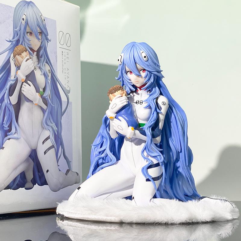 Длинноволосая Аянами красивая девушка аниме-модель, 13 см