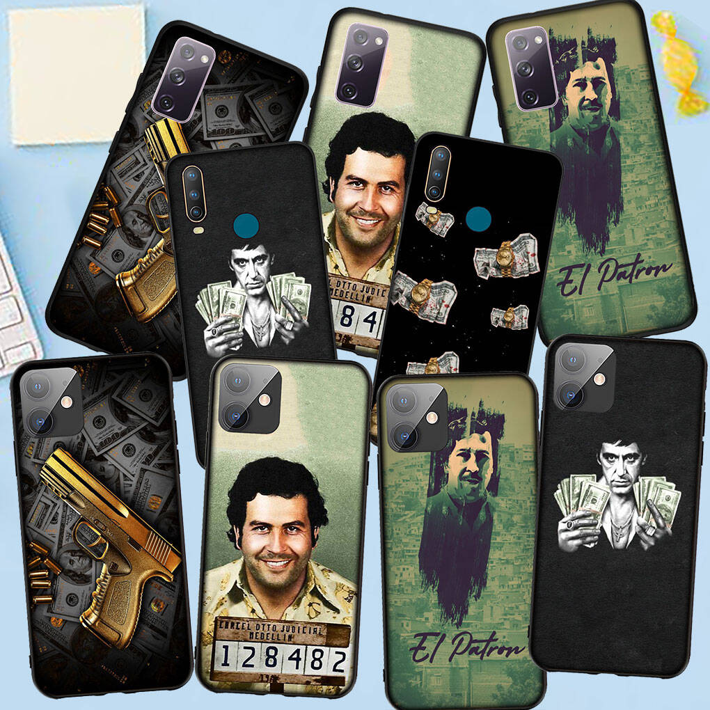 Phone Case for Samsung Galaxy S25 S23 S22 S24 Ultra FE A05 A06 A15 A16 A36 A37 A35 A54 A55 A56 A57 A25 A26 A53 S8 A17 Money Narcos Pablo Escobar Cover