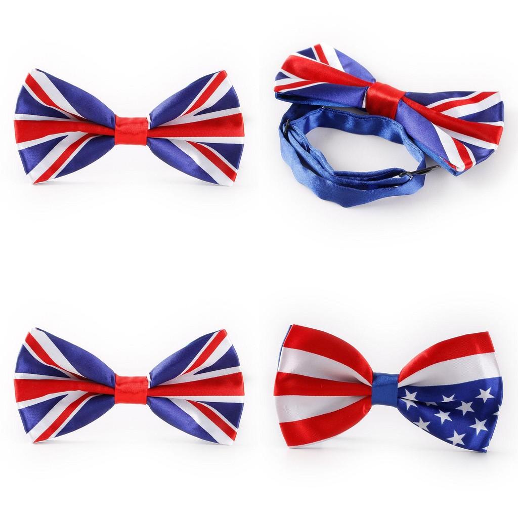 Stilvolle Union Jack USA Flagge Seidenfliege für Kostüme