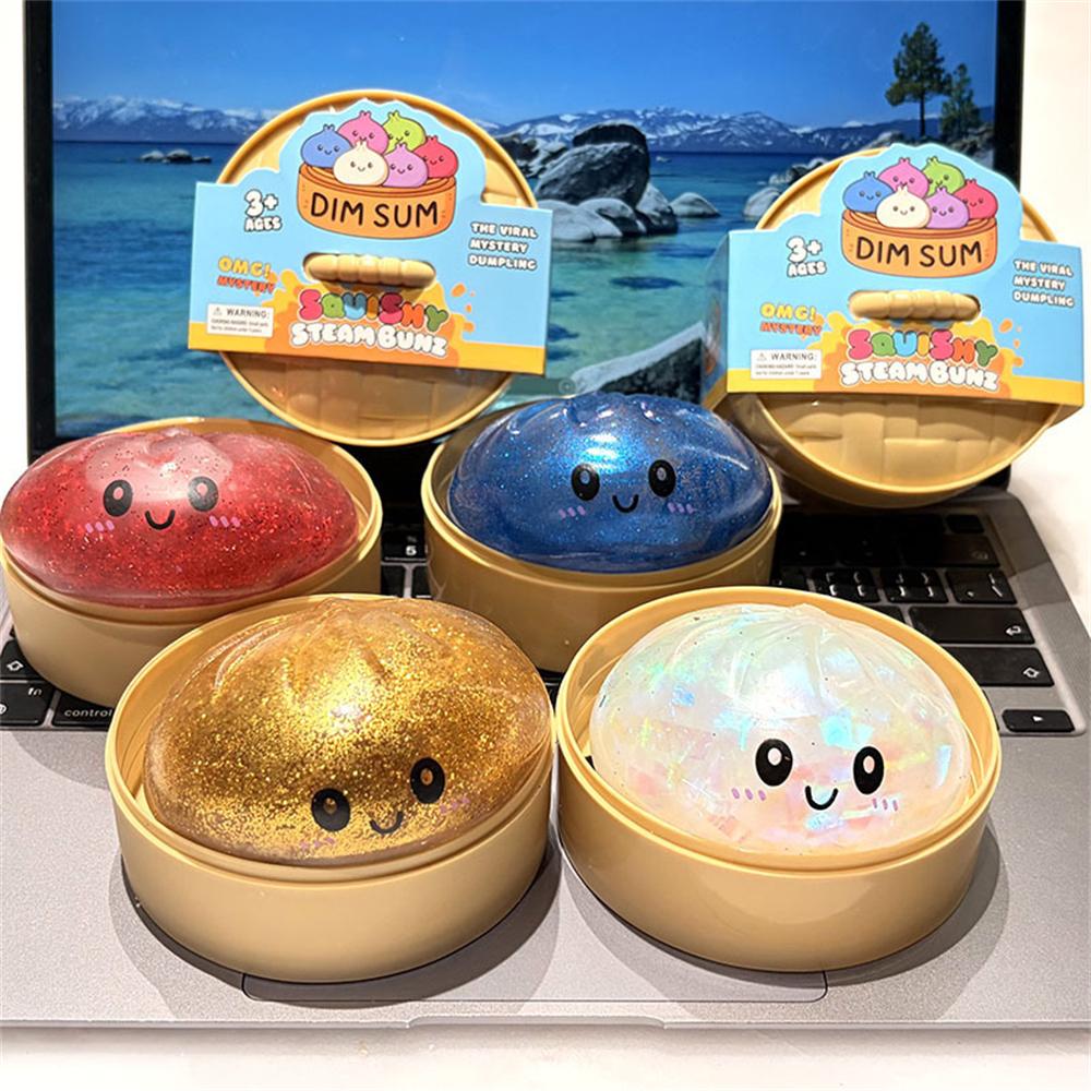 Soft Maltose Dumpling Squishy: Transparent Colorful Squeeze Toy, Asmr Stress Relief Ball, Sensory Fidget Toy For Kids Adults