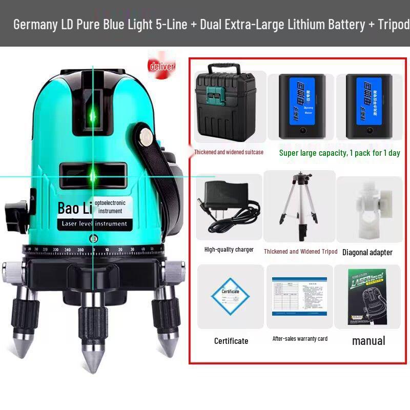 High-Precision Infrared Laser Level: 2, 3, 5 Lines, Automatic Strong Light Projection