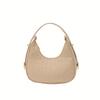 Stylish Felt Handbag for Women Chic Single Underarm Dumpling Handbag with Golden-Tone Hardware, Textured Design, Zip Closure, Polyester Lining