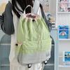 Schoolbag is a hot seller this year, casual backpack, women's fashion contrasting colors, lightweight drawstring, mountaineering bag
