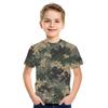 Kinderkleidung Camouflage Farbe 3D-Druck T-Shirt Jungen Mädchen Kleidung 2-10 Jahre Kind Baby Rundhals Oberteil Sommer Outdoor Spielkleidung