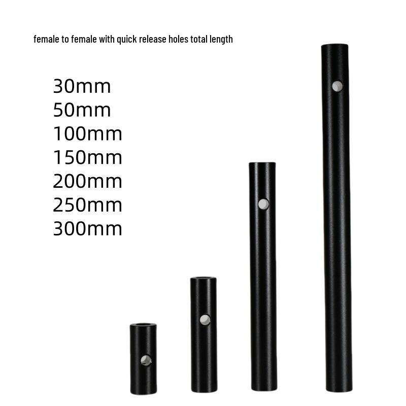 Aluminum Alloy Phone Tripod with 1/4" Extension Rod & Live Light Support