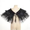 Multilayer Lace Feather Shawl Costume Props Collar Shoulder Wrap for Cosplay Party Carnival and Theme Party Dressingup