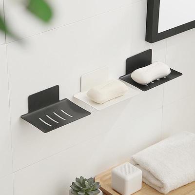 Traceless Carbon Steel Soap Dish Holder for Bathroom