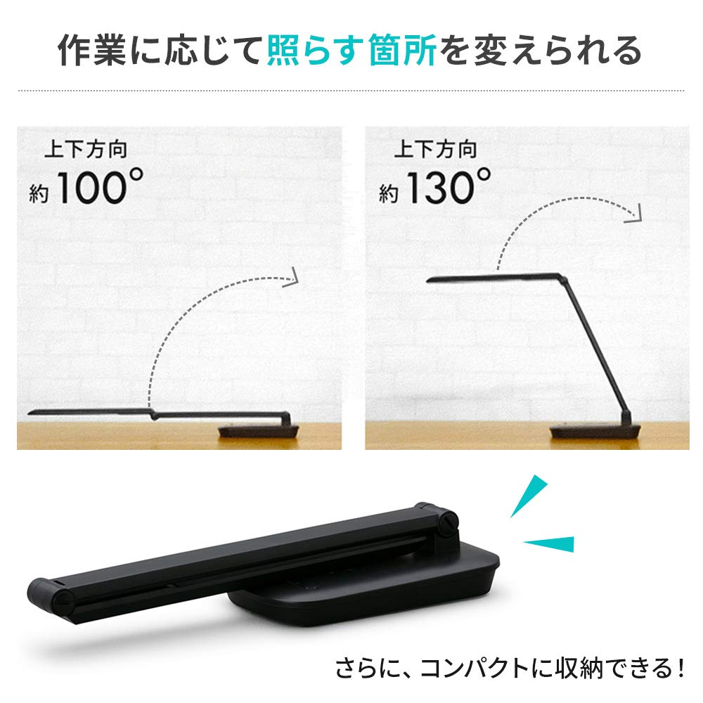 Ihr Smartphone einfach durch Auflegen Iris Ohyama Schreibtischlampe Qi Kabelloses Laden 4 Dimmstufen Hohe Farbwiedergabe Weiß [Aufladen] LDL-QFD-W