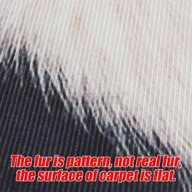 Animal Hide Rug Faux Fur Rug Soft Washable Bedroom Cowhide Carpet Mat Rug