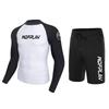 Mens Rash Guard Set UV Protection Long Sleeve Surfing Swimsuit Snorkeling Diving Outdoor Water Sports