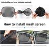 1-5PCS Car Window Sunshade Cover Sun UV Protection Auto Front Rear Black Window Curtain Side Glass Mesh Sunshades Accessories
